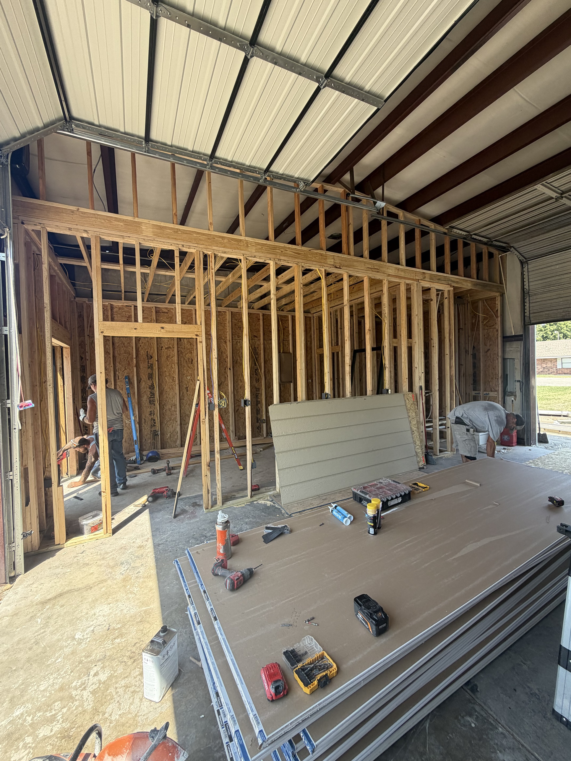 Metal building framing — commercial construction